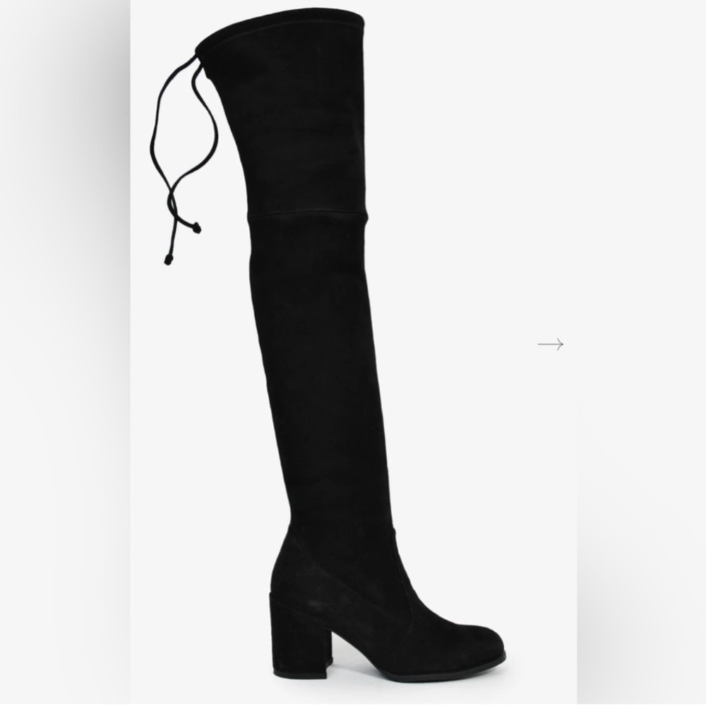 Stuart Weitzman Black Over-the-Knee Suede Boots